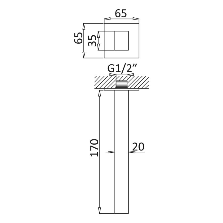 Wylewka umywalkowa wolnostojąca Bruma Adamastor, chrom