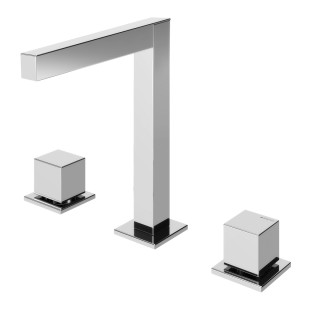 Bateria umywalkowa 2-otworowa Bruma Escudo, stojąca, bez korka, chrom