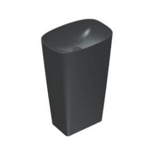 Umywalka wolnostojąca bez przelewu Catalano Green Lux 55x38x85 cm, czarny mat