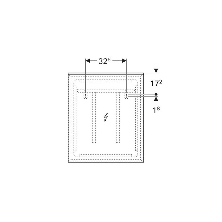 Podświetlane lustro Geberit Xeno2 z bezpośrednim i pośrednim oświetleniem 60 cm