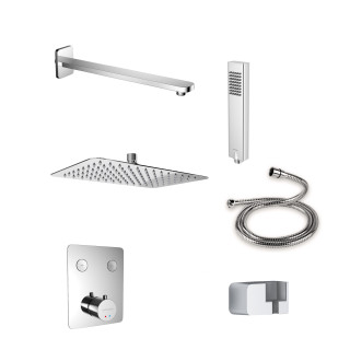Zestaw prysznicowo-wannowy Excellent Krotos, podtynkowy, bateria termostatyczna, 2 wyjścia wody, chrom
