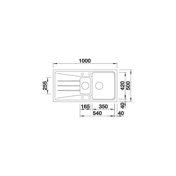 Zlewozmywak podwieszany 40x55,5 cm Blanco SUBLINE 340/160-U komora lewa, perłowoszary- sanitbuy.pl