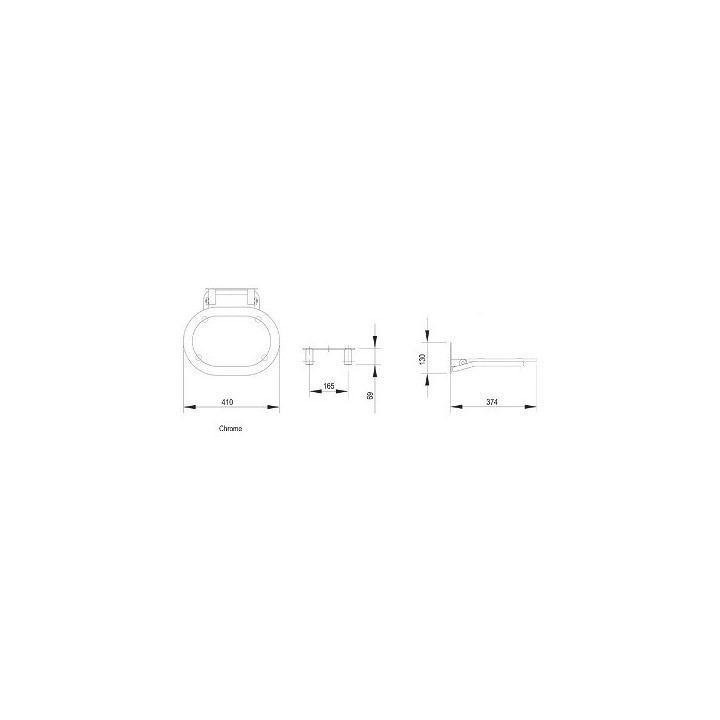 Siedzisko prysznicowe Ravak Ovo - Chrome