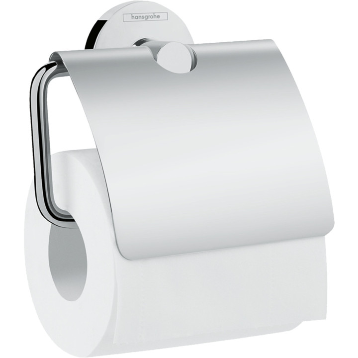 Uchwyt na papier Hansgrohe Logis Universal, z osłonką, ścienny, chrom
