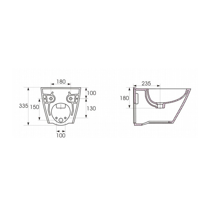 CERSANIT BIDET ZAWIESZANY CITY OVAL