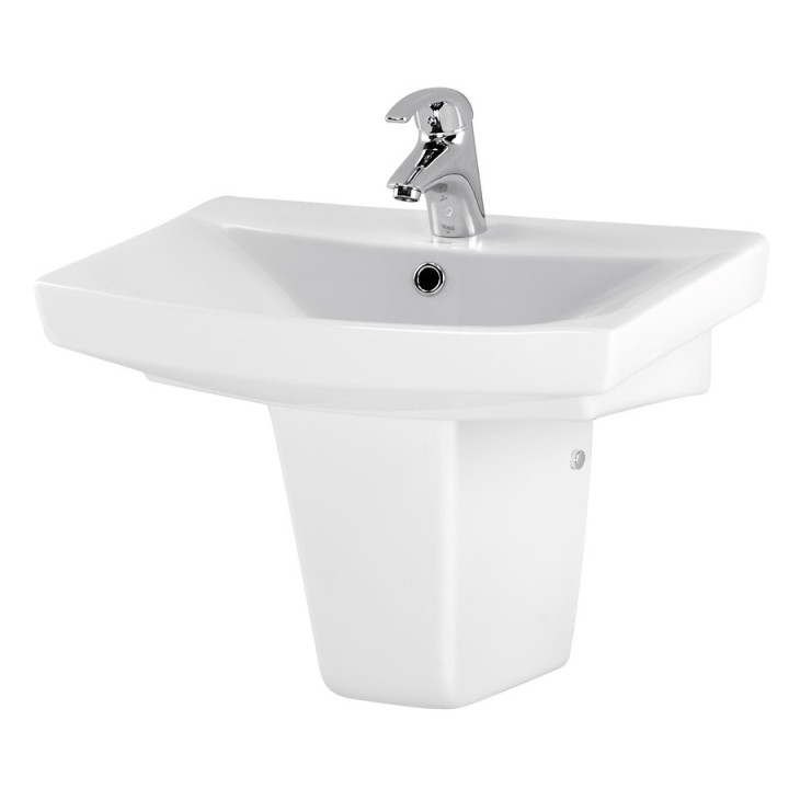 Umywalka meblowa Cersanit Carina, 70x44cm, z przelewem, biała