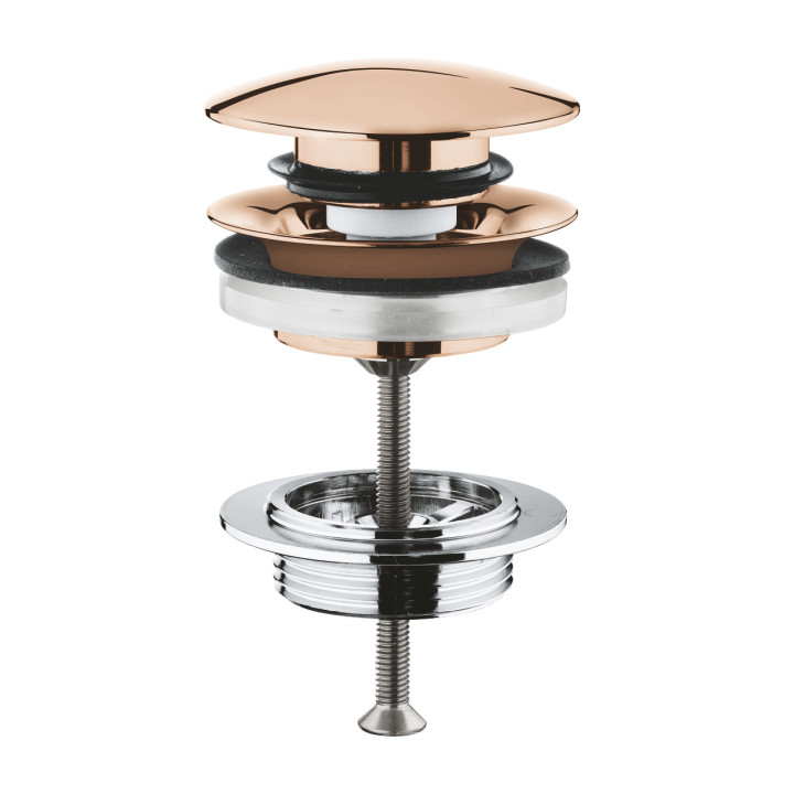 Zawór odpływowy Grohe, 1 1/4", kilk-klak, brushed warm sunset