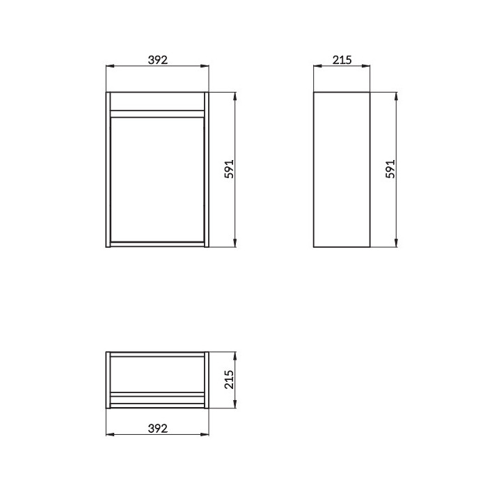 Szafka podumywalkowa Cersanit Crea 40, odporna na wilgoć, biała