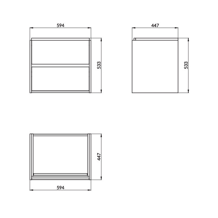 Szafka podumywalkowa Cersanit Crea 50, szuflady z cichym domykaniem, biała