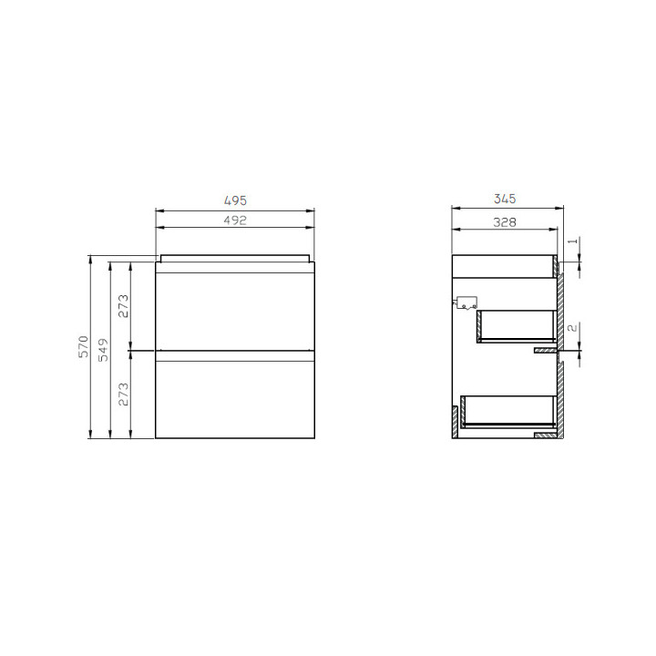 Szafka podumywalkowa Cersanit Moduo 50, wisząca, biała