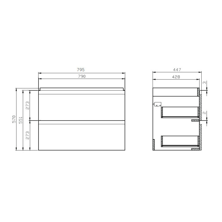 Szafka podumywalkowa Cersanit Moduo 60, wisząca, biała