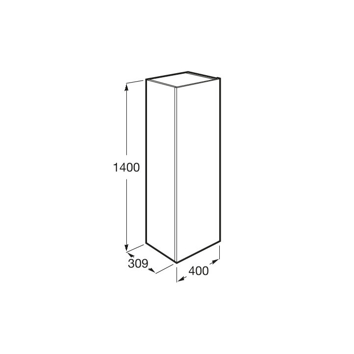 Zestaw łazienkowy Roca Unik Beyond, 100x50cm, 2 szuflady, biały połysk