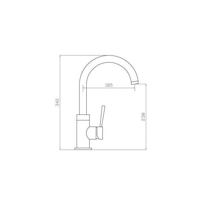Bateria umywalkowa wysoka Besco Illusion I - czarny mat