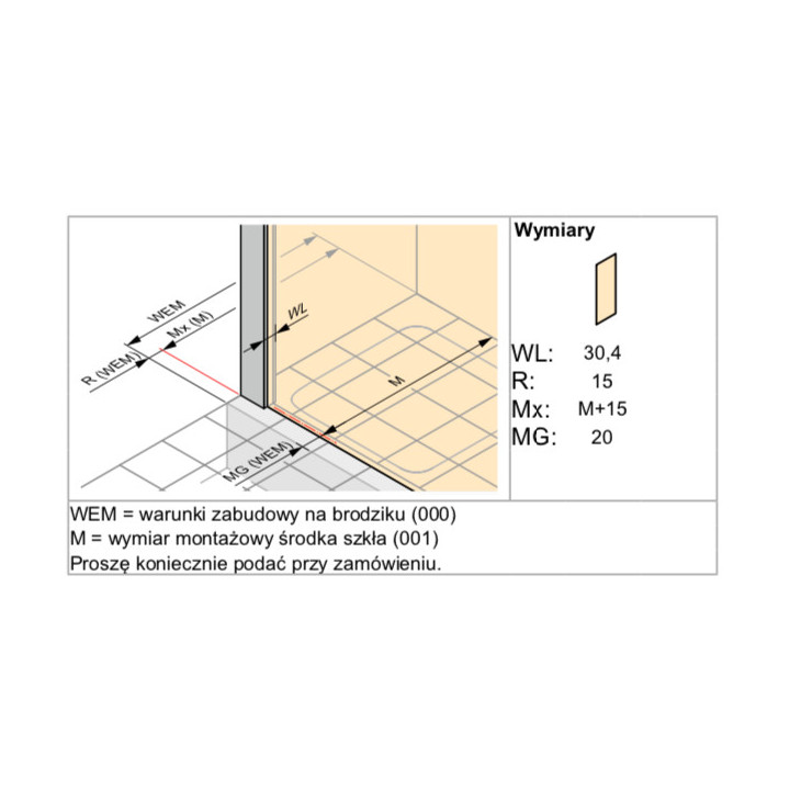 Ścianka boczna do drzwi przesuwnych Huppe Alpha 2, 800mm, Anti-Plaque, srebrny profil