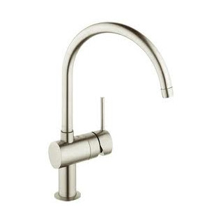 Bateria kuchenna Grohe Minta z obrotową wylewką z perlatorem Supersteel- sanitbuy.pl