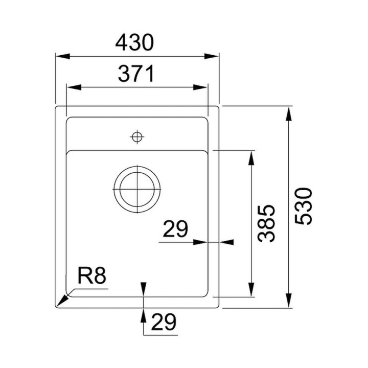 Zlewozmywak Franke 1-komorowy Sirius SID 610-40 Tectonite 43x53cm wbudowywany - onyx