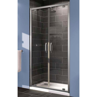 Drzwi skrzydłowe Huppe ena 2.0, 800mm, do wnęki lub ze ścianką boczną, Anti-Plaque, srebrny profil