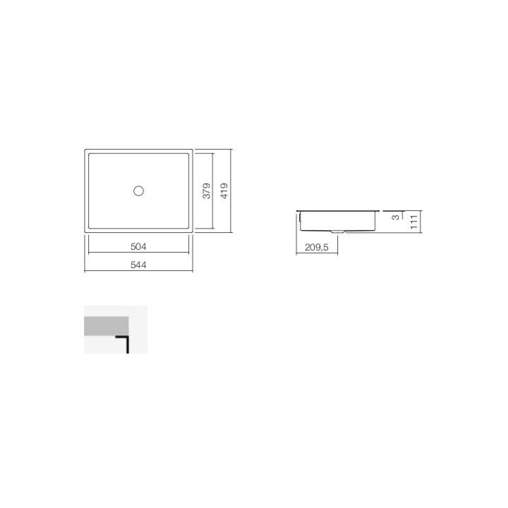 Umywalka podblatowa Alepe O-Series, owalna, 472x373mm, z przelewem, UB.O525, biała