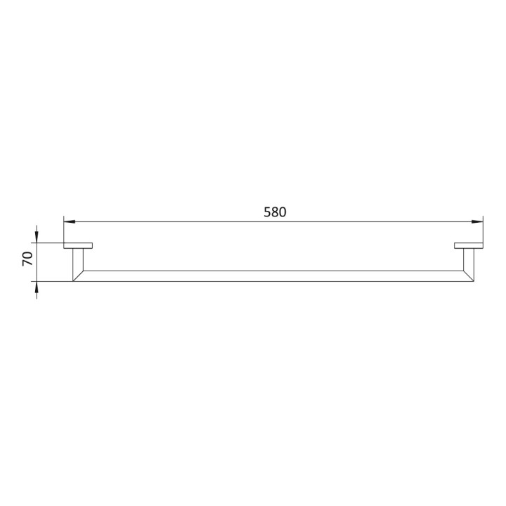 Reling na ręcznik Bruma Enigma, 300mm, satynowa stal nierdzewna