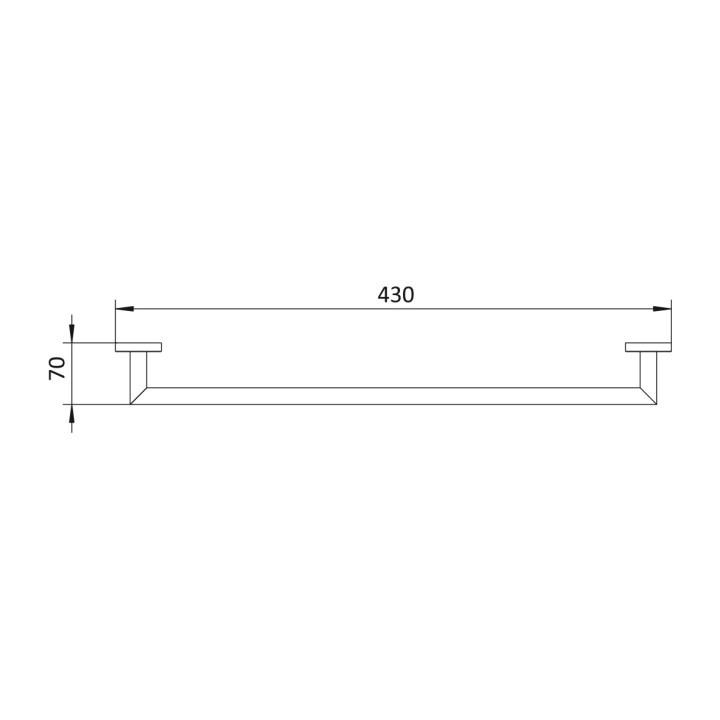 Reling na ręcznik Bruma Maris, 600mm, satinox