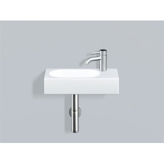 Umywalka wisząca Alape MC-Series, prostokątna, 800x455mm, z przelewem, otwór na baterię, łatwa w pielęgnacji, WT.MC800H, biała