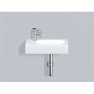 Umywalka wisząca Alape Fusion.S XXS-Series, prostokątna, 450x236mm, bez przelewu, otwór na baterię po prawej, WT.XXS450H.L, biał