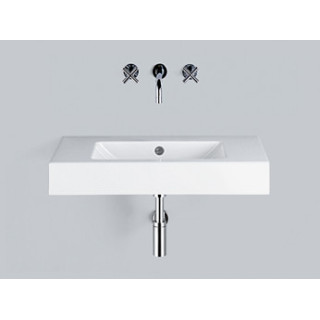 Umywalka wisząca Alape PR-Series, prostokątna, 800x405mm, z przelewem, otwór na baterię, łatwa w pielęgnacji, WT.PR800H, biała