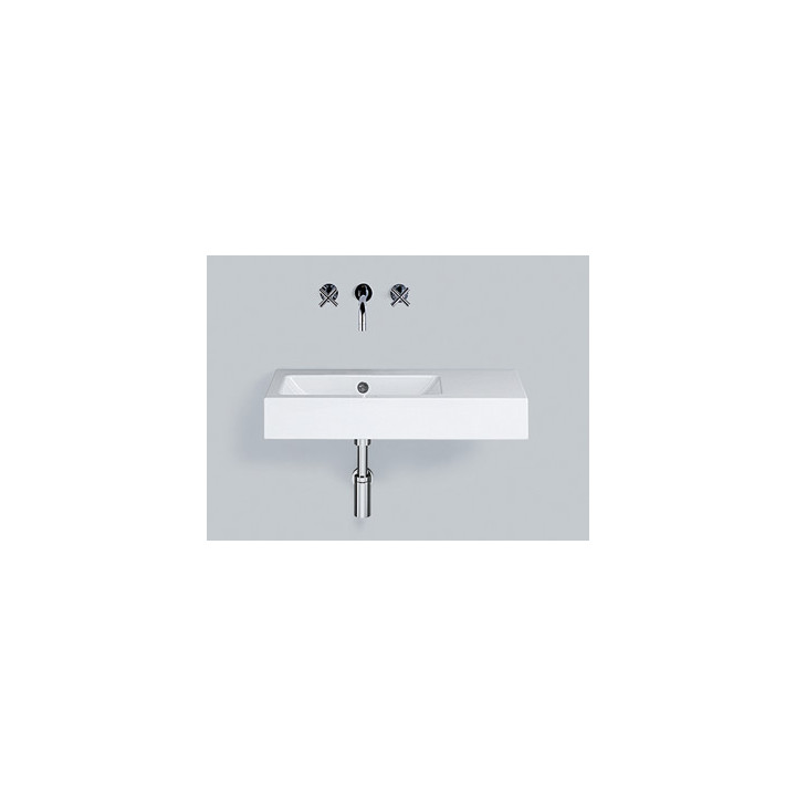 Umywalka wisząca Alape PR-Series, prostokątna, 800x405mm, z przelewem, otwór na baterię, blat po prawej, łatwa w pielęgnacji, WT