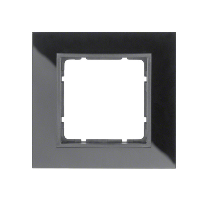 Ramka 1-krotna Berker B.7, szkło czarne/antracyt mat
