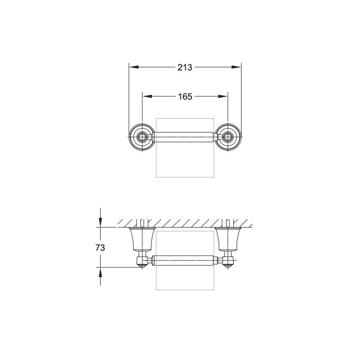 Szczotka do WC, wisząca Omnires Art Line, złoty