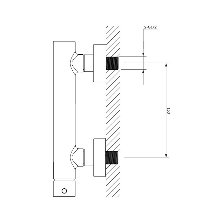 Bateria wannowa 4-otworowa Omnires Y, z słuchawką 1-funkcyjną, nikiel 