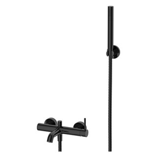 Bateria prysznicowa Omnires Y, natynkowa, jednouchwytowa, czarny