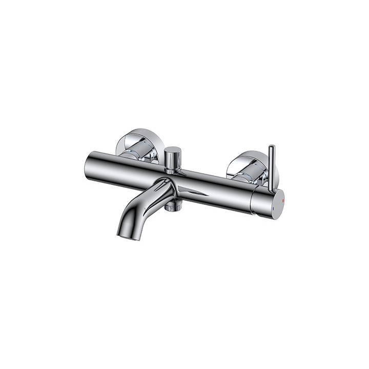 Bateria prysznicowa Omnires Y, natynkowa, jednouchwytowa, czarny