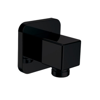 Przyłącze kątowe Omnires, 6x6cm, 1/2", mosiężne, czarny