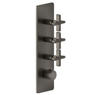 Bateria natryskowa Gessi Inciso Wellness, podtynkowa termostatyczna, 4-otworowa, 3 wyjścia wody, chrom