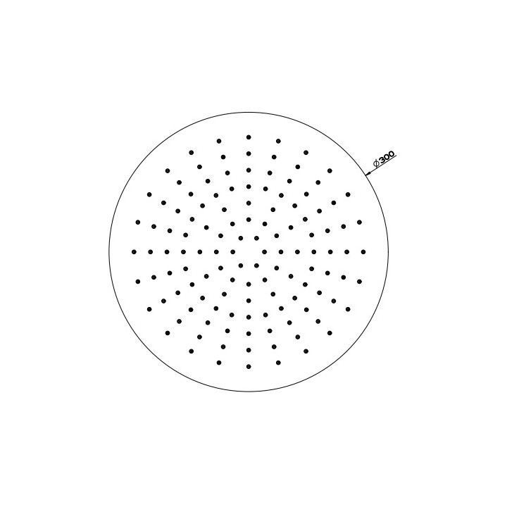 Deszczownica Gesssi Inciso, okrągła, 300mm, ramię ścienne, chrom