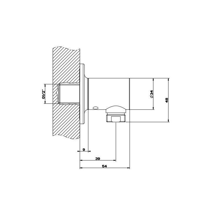 Drążek prysznicowy Gessi Inciso, 80cm z regulowanym uchwytem, chrom