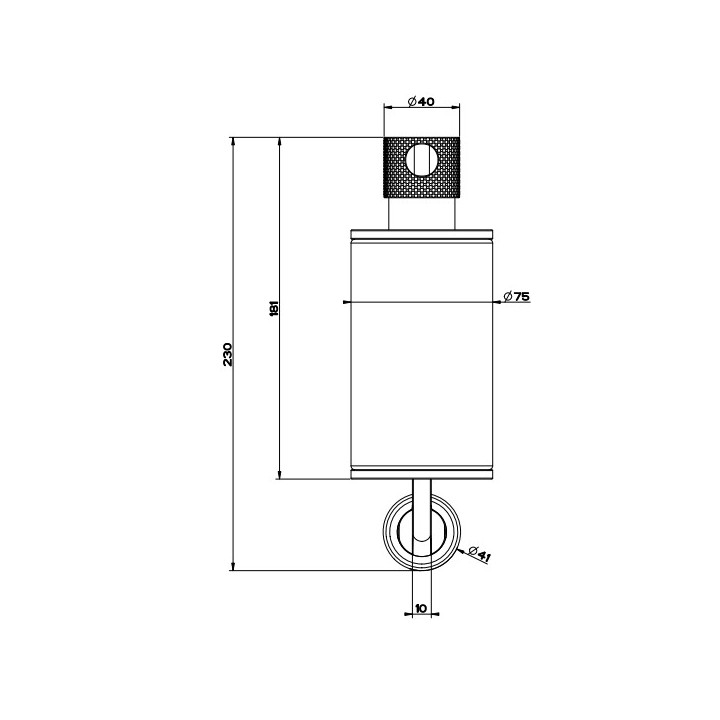 Kubek z uchywytem Gessi Inciso, ścienny, biały, wykończenie chrom