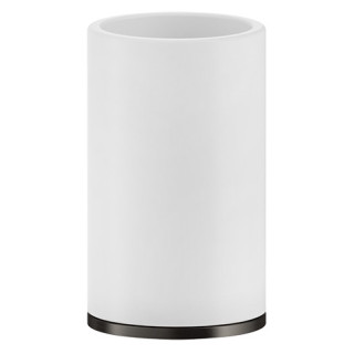 Kubek z uchywytem Gessi Inciso, ścienny, biały, wykończenie chrom