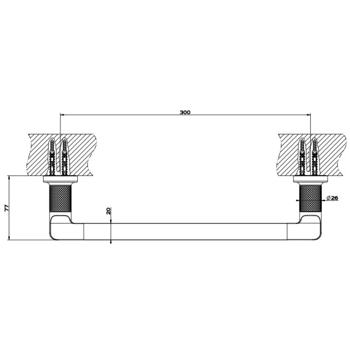 Uchwyt na papier Gessi Inciso, ścienny, wykończenie chrom