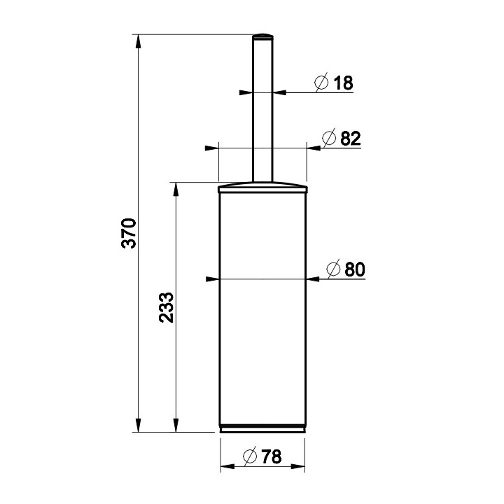 Szczotka WC Gessi Rilievo, ścienna, chrom