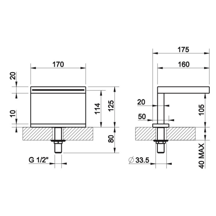 Bateria wannowa 3-otworowa Gessi Rettengolo, montaż na półce, zestaw natryskowy, do przelewu z funkcją napełniania, chrom