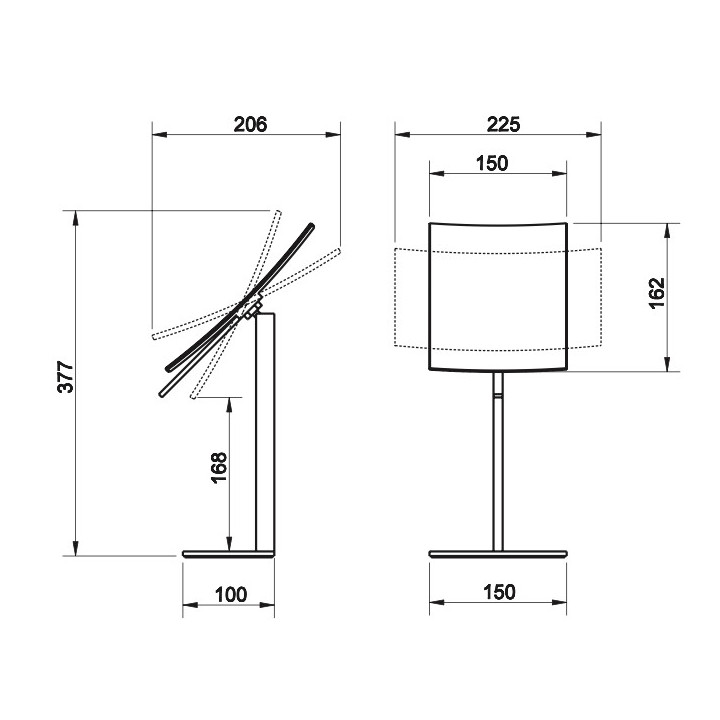 Lusterko stojące Gessi Ovale, regulowane, chrom