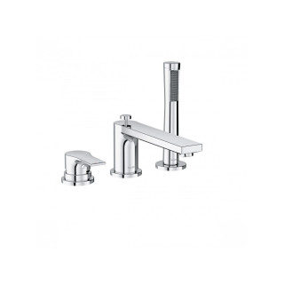 Bateria umywalkowa 3-otworowa Kludi Zenta SL, stojąca, uchwyty proste, chrom