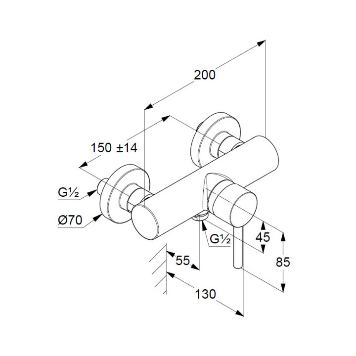 Bateria bidetowa Kludi Bozz, stojąca, korek automatyczny, czarny mat