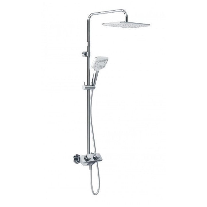 Zestaw natryskowy Kludi Logo Dual Shower, bateria termostatyczna, natynkowy, chrom