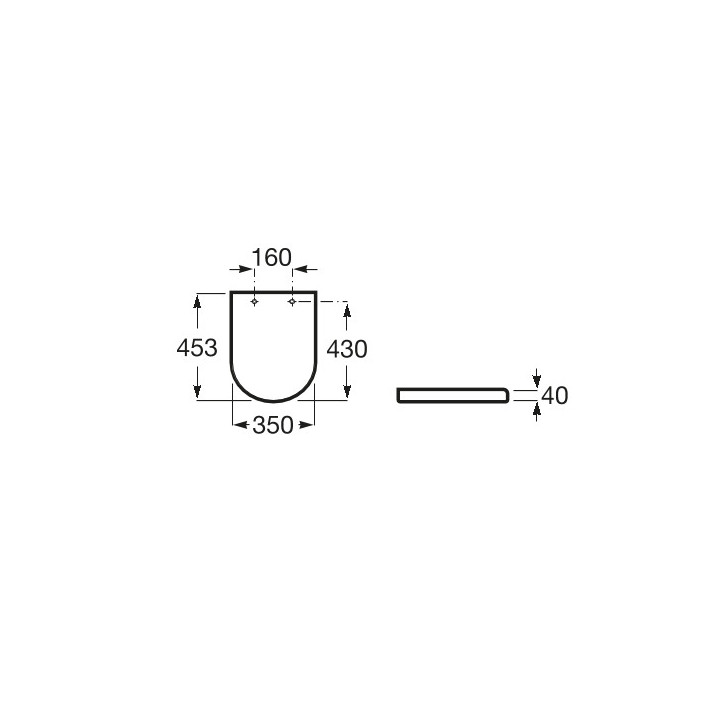 Deska WC Roca Gap Round, wolnoopadająca, Supralit, biała