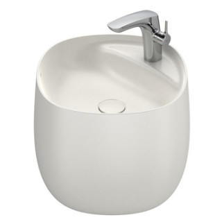 Umywalka ścienna Roca Beyond, 46x47cm, Finceramic, bez przelewu, biała