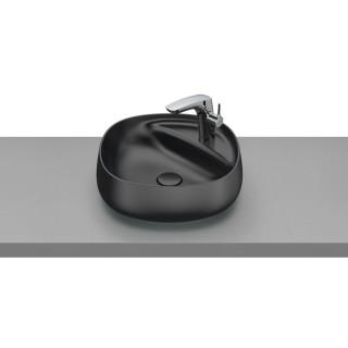 Umywalka nablatowa Roca Beyond, 59x46cm, Finceramic, bez przelewu, biała