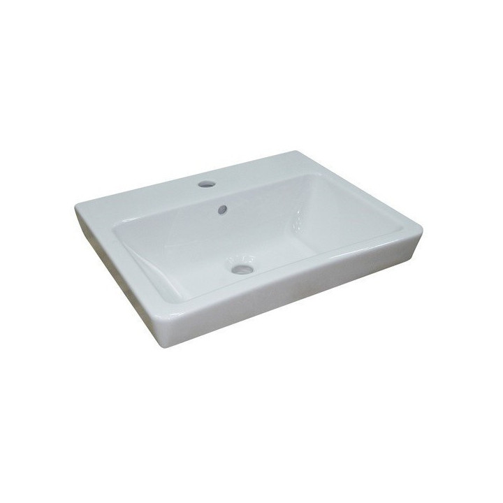 Umywalka meblowa/ścienna Roca Caserta, 80x45cm, z przelewem, otwór na baterię, biała